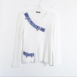 Vintage 90s Elisea Paris art to wear knit sweater